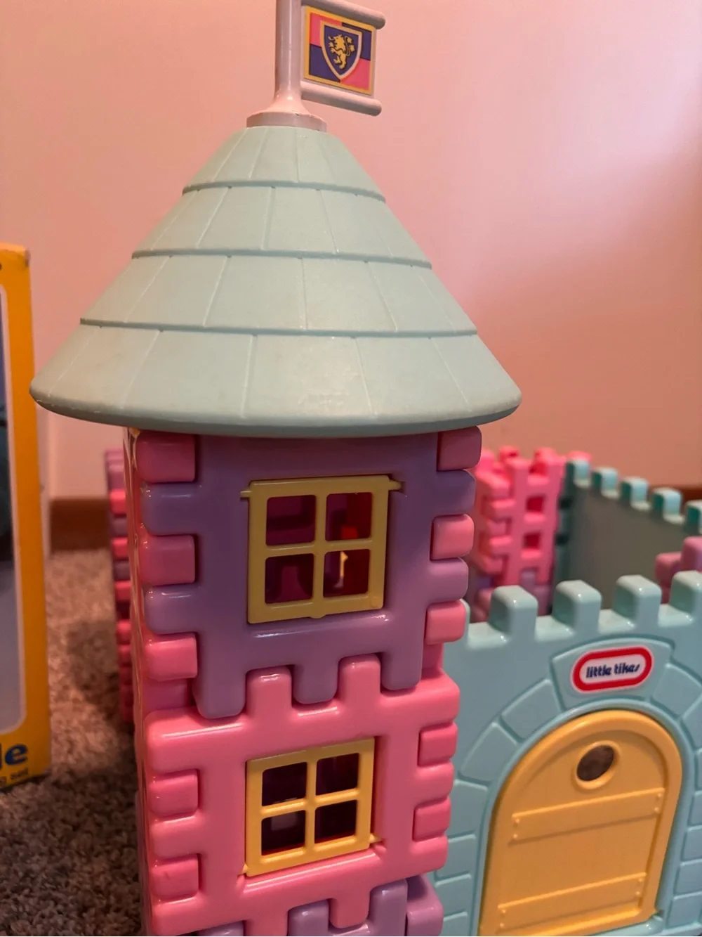 Vintage Rare Set Wee Waffle Storybook Castle - Pastel Pink, Purple & Blue